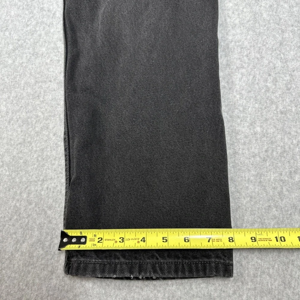 Levis 505 Vintage Y2K Regular Fit Men's 36x30 Black‎ Denim Jeans Retro